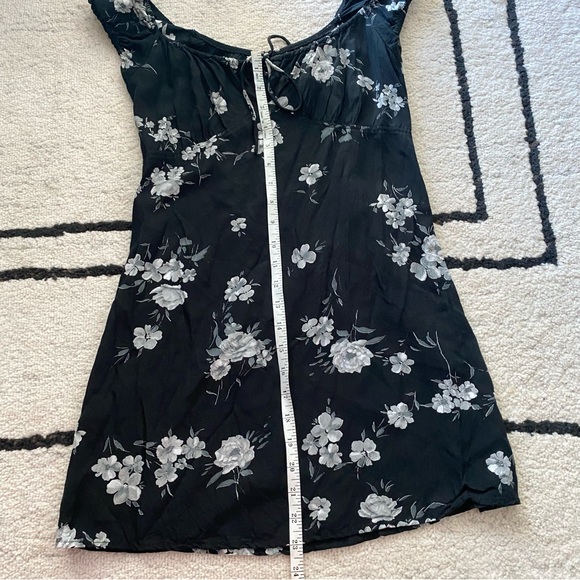 MOTEL ROCKS Black Floral Gaval Milkmaid Mini Dress - Picture 7 of 11